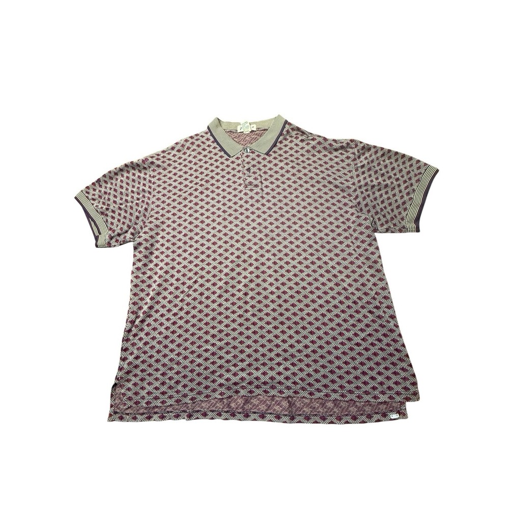 Vintage Pringle Of Scotland Polo Short Sleeve 100% Cotton Mens Golf Size XL